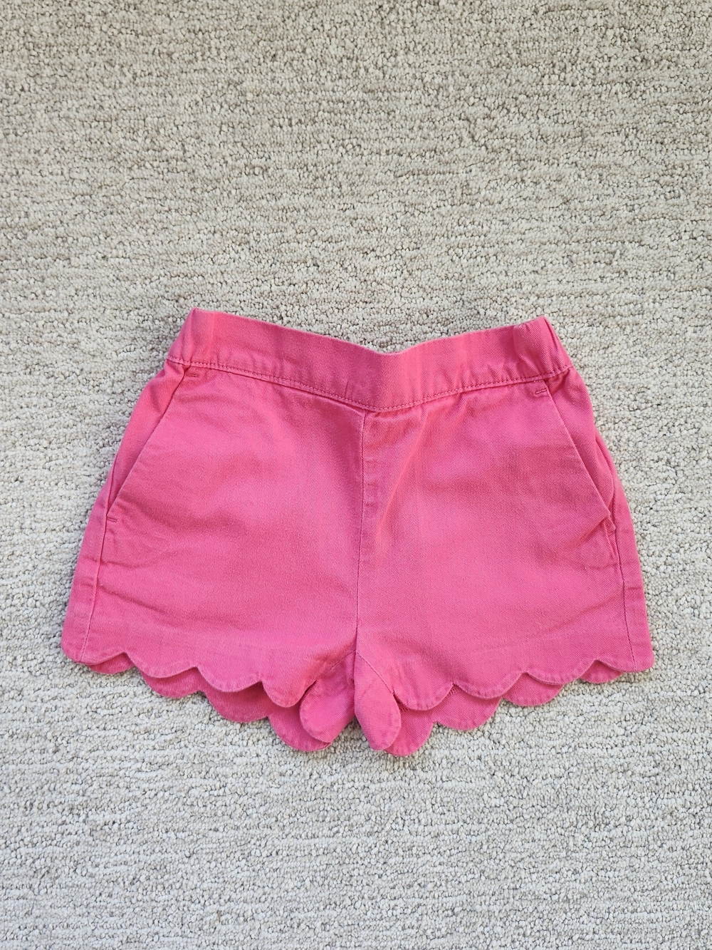 Crewcuts Hot Pink Scalloped Hem Shorts